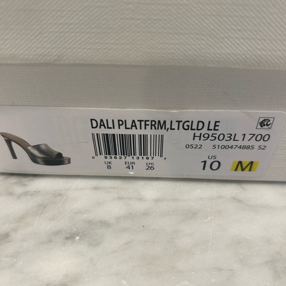 Veronica Beard Dali Platform Gold High Heel Sandals 10 - Picture 11 of 11